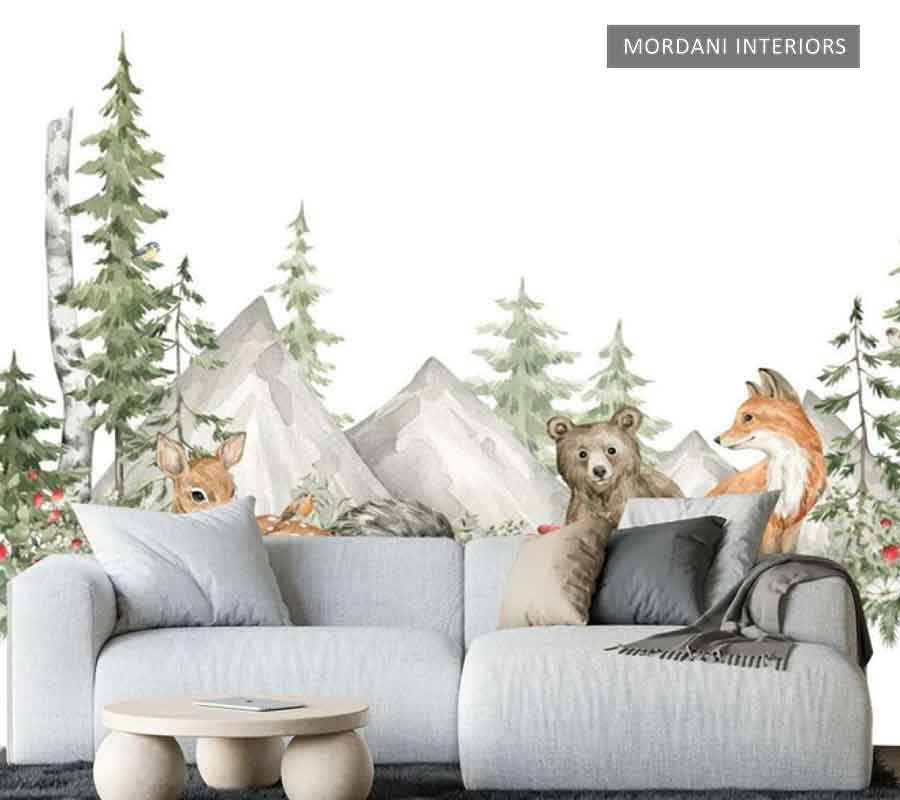 MOUNTAIN WOLF TROPICAL WALL MURALS _ I